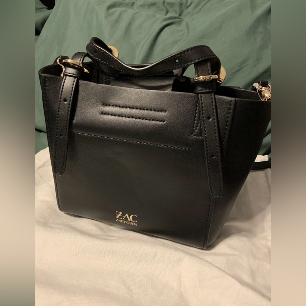 ZAC Zac Posen Black Satchel Bag. The Eartha Bag. All measurements in listing.